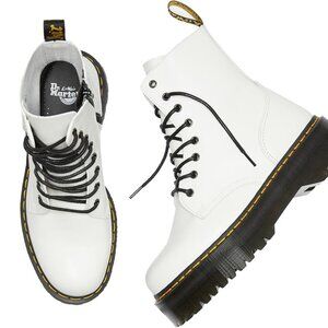 Doc Marten Jadon 8-Eye White Platform Boot Men Size US8 Women US9